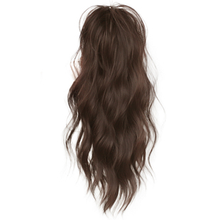 水波纹卷发瀑布半扎高马尾假发抓夹女蓬松增发神器喷泉长辫子发饰