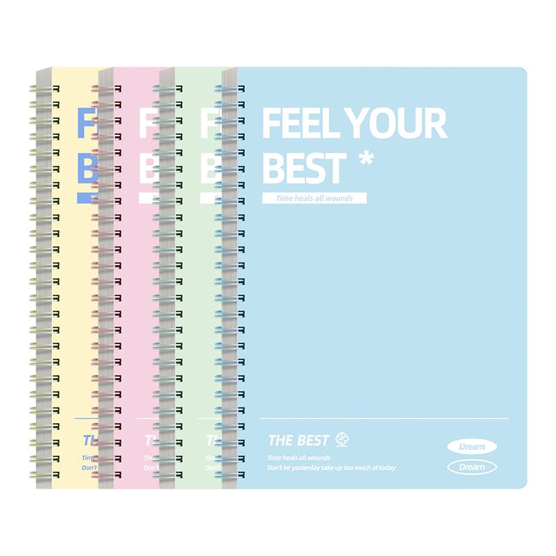 笔记本本子线圈本日记本b5超厚高颜值本子a5记录本初高中生专用大学生课堂笔记考研学习本ins风批发记事本E1