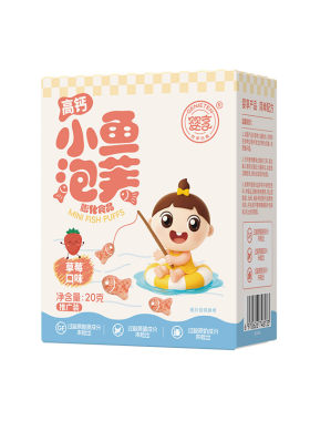 婴享无小麦小鱼泡芙高钙儿童零食