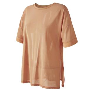 岚纹网纱透气健身服女宽松跑步运动罩衫夏季速干瑜伽短袖上衣t恤