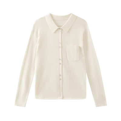 SW速惟毛针织衫女2025早秋薄款羊毛外搭开衫外套翻领休闲长袖上衣