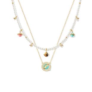 【自营】LolaRose罗拉玫瑰 日心说淡水珍珠转运珠项链女礼物