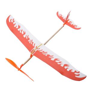 雷鸟初级橡筋动力飞机滑翔机拼装航模中小学生手抛橡皮筋比赛模型