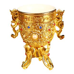 金瓯永固杯摆件奢华复古铜器家居桌面饰品客厅创意酒杯商务礼品