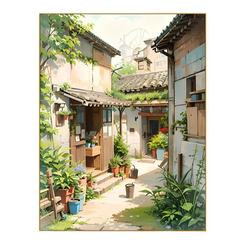 手工填色装饰画diy数字油画填充