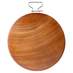 丽枫澜木家用铁木菜板实木圆形砧板耐砍耐剁不掉渣案板剁骨切菜板