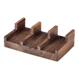 寿司托U形日料海苔盘实木手卷架taco卷餐具摆盘料理碟创意塔可架