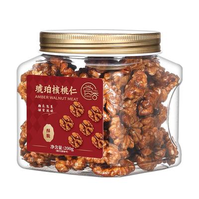 琥珀核桃仁薄皮核桃仁新货罐装味熟即食坚果仁炒货小吃零食