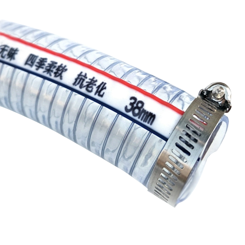 耐高温PVC钢丝软管耐160度塑料颗粒上料吸管自动吸料机输料输水管