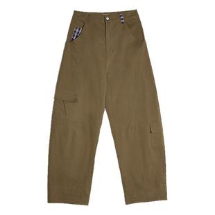 Tagi.《i》想象格纹拼接多口袋宽松廓形休闲裤工装裤