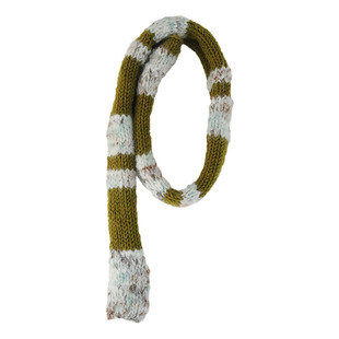 THAT X手钩腊肠围巾毛线针织祖母绿复古百搭秋冬手工毛绒围脖成品