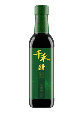千禾醋500ml瓶无防腐剂酿造食醋凉拌饺子蘸料调味品优质食用家用
