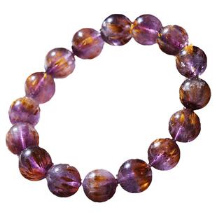 瓦萨比天然紫钛晶手链紫水晶手串送闺蜜情侣礼物轻奢原石大气饰品