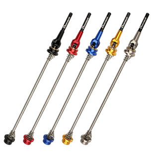 钛合金快拆杆 山地/公路/折叠车轮组螺丝杆快拆花鼓轴承53g轻量化