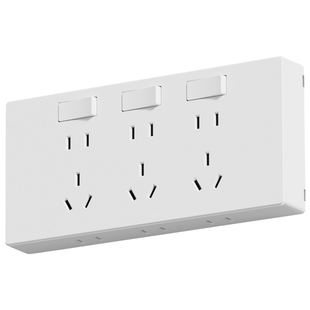 扩展式插座86型原位替换插座插排带开关厨房明装拓展多功能转换器