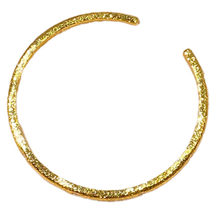 OkFineyard八芒星镶钻拉丝开口手镯女久不掉色轻奢高级感金色手饰