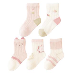 宝宝袜子夏季薄款婴儿短袜夏天纯棉女童薄袜女宝宝透气网眼儿童袜