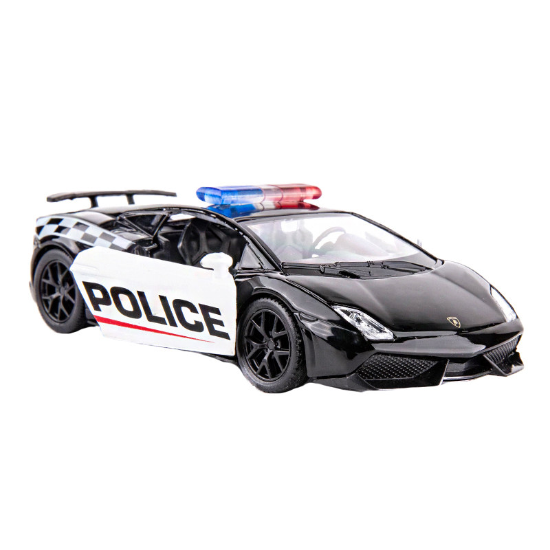 仿真兰博基尼警察车110 合金车模儿童玩具车男孩小汽车模型3-6岁