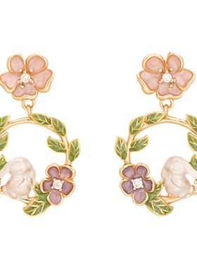 IPINK早春新款兔子花园耳饰品