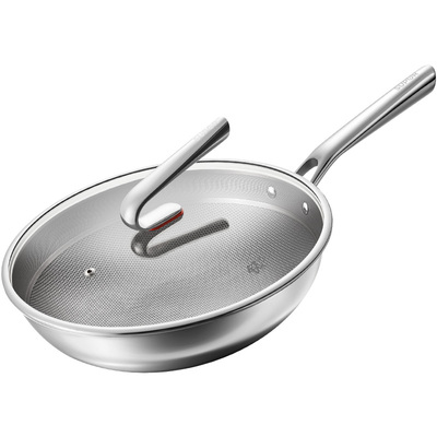 苏泊尔纯钛炒锅家用不粘炒菜锅食品级无涂层电磁炉燃气灶专用钛锅