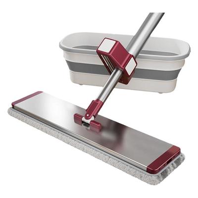 【超强航空铝】免手洗拖把加厚布