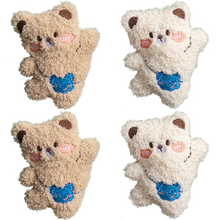 装饰缓冲门挡门阻特厚防撞垫卡通小熊毛绒绒墙面门把手静音保护套