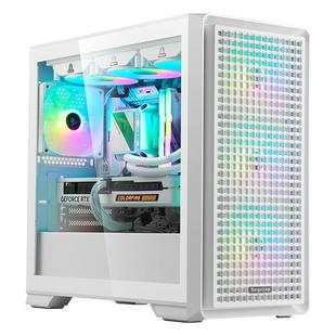 鑫谷魔方300宽体侧透MATX电脑台式机主机游戏强劲散热360水冷机箱