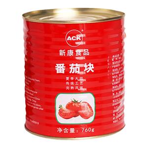 24年新货新疆新康番茄罐头760g罐番茄酱无添加剂0脂肪番茄丁去皮