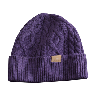 各种“紫”「1oo羊毛重工绞花」加厚针织帽毛线帽男女同款冷帽冬