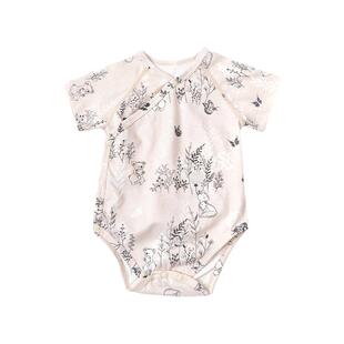 考拉蒂尔 婴儿夏季短袖连体衣纯棉包屁衣男孩薄款夏装女宝宝衣服