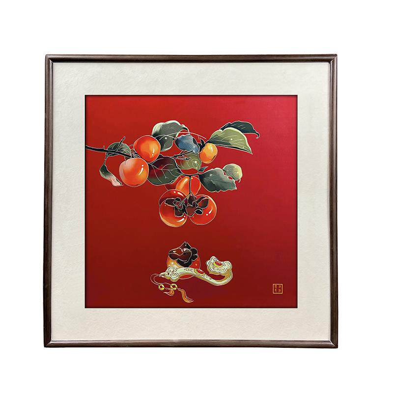 铜雕画事事如意师傅手工錾刻客厅画玄关画书房挂画装饰画黄铜板画