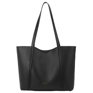 稻草人包包女夏季新款黑色手提包大容量单肩包小众通勤女包托特包