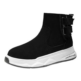 雪地靴男冬季加绒保暖棉鞋东北零下40度防水防寒皮毛一体面包棉靴