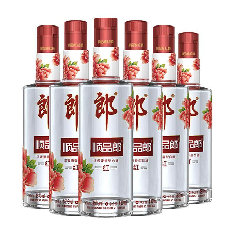 郎酒顺品郎红顺浓酱兼香型白酒45度480ml*6瓶粮食酒聚餐自饮