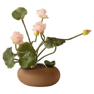 沁园春仿真花荷花假花绢花客厅装饰餐桌摆设花小莲花家居装饰花艺