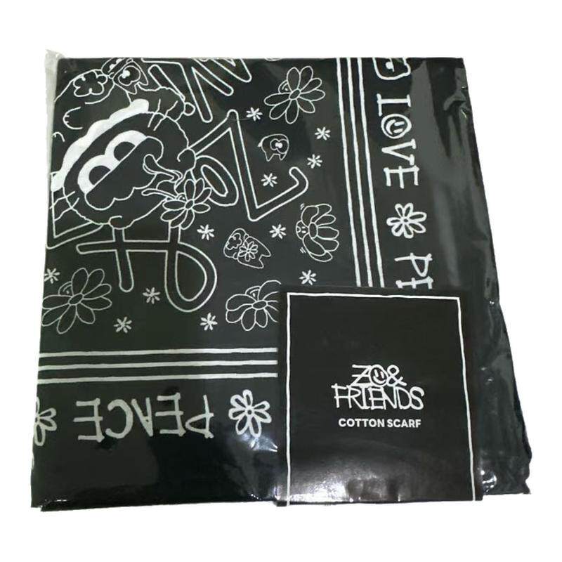 权志龙GD丝巾ZOA联名方巾头巾ins