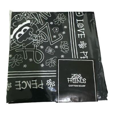 权志龙GD丝巾ZOA联名方巾头巾ins