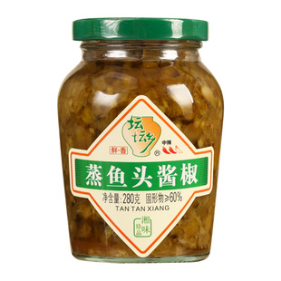 坛坛乡蒸鱼头酱椒280g 满5瓶包邮下饭菜辣椒酱炒菜拌饭拌面青剁椒