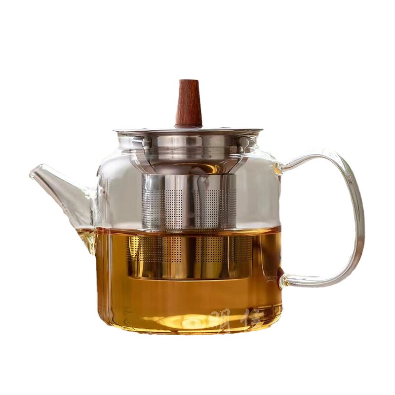 明信唐耐热玻璃茶壶1人用茶水分离200ml男女煮茶器家用办公室茶具