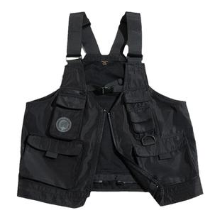 马登工装美式复古多口袋机能风马甲无袖坎肩背心两用挎包外套男秋