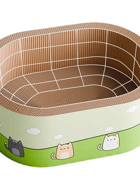 养宠必备加深猫抓板猫窝一体式