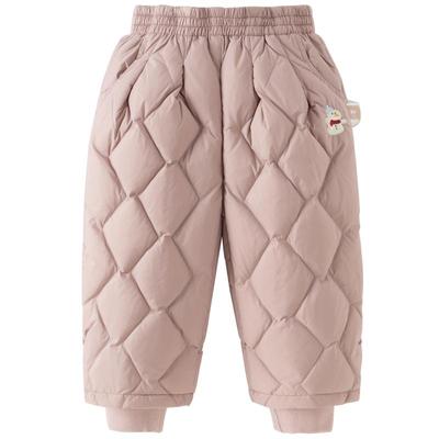 戴维贝拉儿童菱格羽绒裤