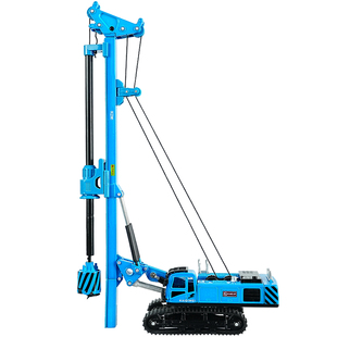 凯迪威合金工程车625021机械玩具1:64旋转钻机儿童玩具模型打桩机