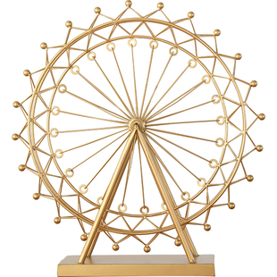 摩天轮摆件家居饰品旋转发光模型北欧式创意客厅房间装饰品小摆设