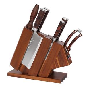 十八子作菜刀套装家用全套厨房刀具实木座切片刀砍骨头水果刀组合