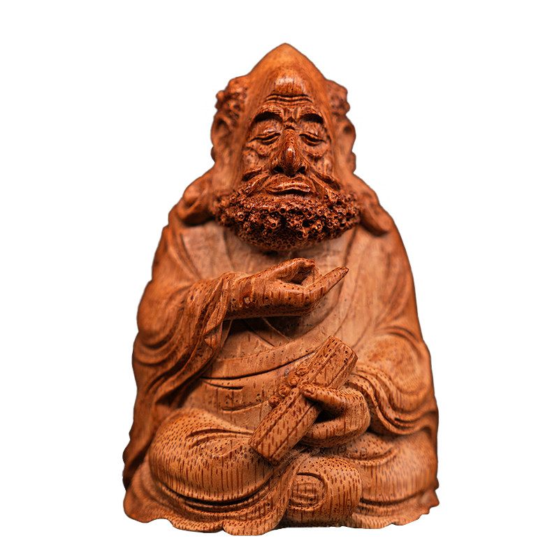 张念超大师亲工 竹雕达摩祖师摆件 竹根雕手工精雕佛像工艺品文玩