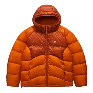 FILA FUSION斐乐潮牌鹅绒羽绒服女2025冬季新款宽松保暖连帽外套