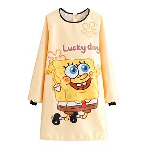 防水罩衣围裙厨房家用长袖防油做饭2024新款餐饮专用工作服上班女