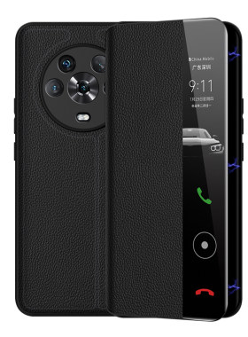 荣耀magic4磁吸真皮商务翻盖适用
