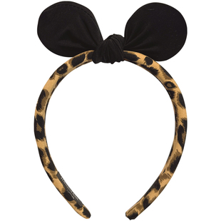 可爱立体兔耳朵蝴蝶结豹纹发箍女2026新款发卡高颅顶洗脸头箍女款